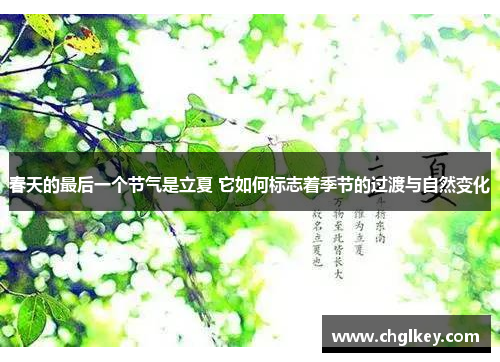 春天的最后一个节气是立夏 它如何标志着季节的过渡与自然变化